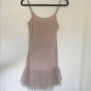 Taupe Mystree Ruffle Hem Dress Liner - Worn Once!